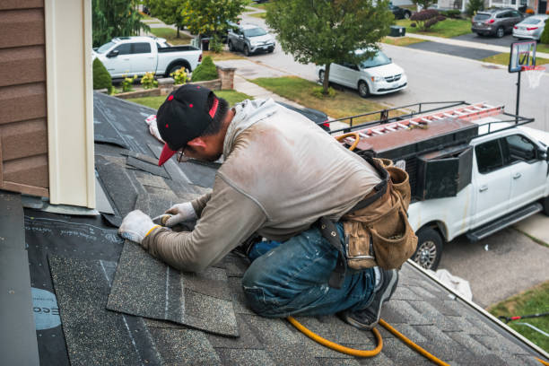 Professional Gutter Installation technician working in Spring Branch, TX
